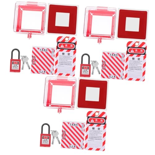 SHINEOFI 3 Sätze Rote Schalterabdeckung Not-Aus