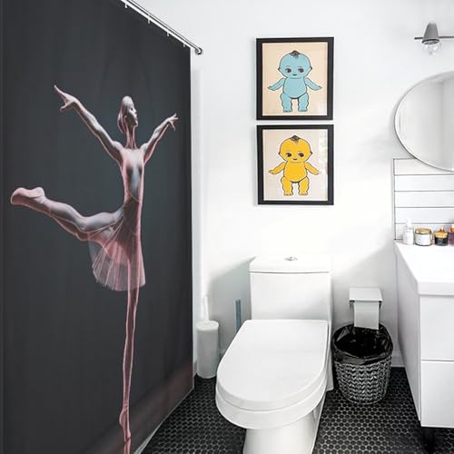 Rideau de douche ballet pour baignoire créant une salle de bain zen - 3