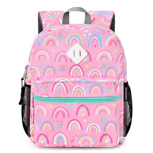 Image of STEAMEDBUN Toddler Backpack for Boys 2-4,Rainbow Preschool Backpack for Baby Daycare,Mini