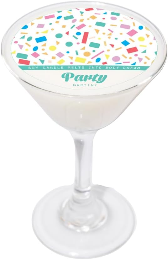 Mojo Spa Quince Soy Massage Candle Glass Martini | Apple, Pear Scent | Melts into a Luxurious Body Cream | 7.2 oz