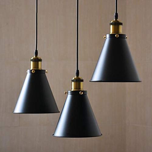 Image of 4-Pack Industrial Vintage Metal Decorative Ring Lighting Accessories For Pendant Light Wall Light Fixtures Lampshade Holder(Black)