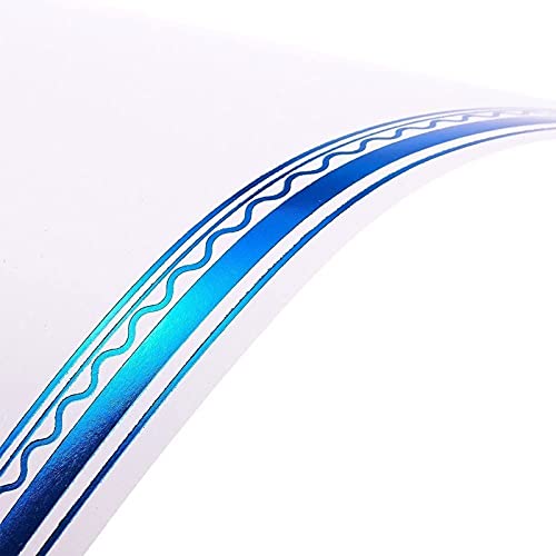 Certificate Paper with Blue Foil Border, Award Certificates (White, 8.5 x 11 in, 50-Pack)