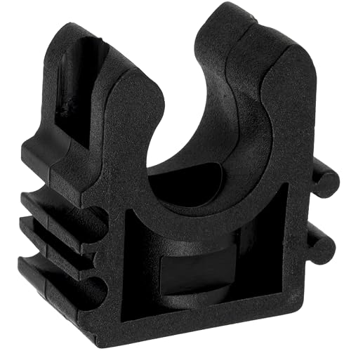 AERZETIX - Lote de 10 abrazaderas para fijación de tubos a la pared Ø16 mm | Soportes guía colgantes de plástico resistentes | fontanería, calefacción, electricidad, bricolaje