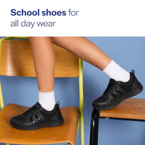 Image of FAUSTO Unisex Unisex School Uniform Shoes|Boys & Girls Lace Up School Shoes|Breathable Comfort Insole Kids School Shoes