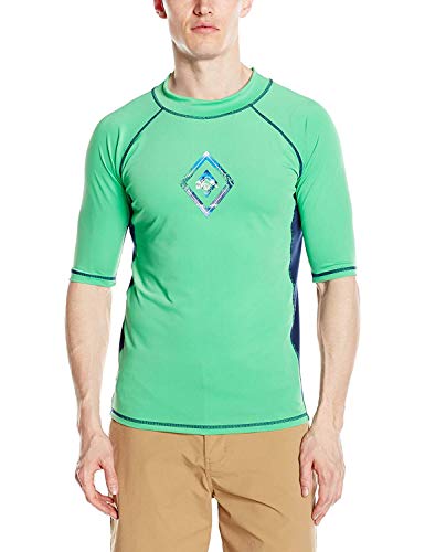 Image of Kanu Surf Men's Fiji UPF 50+ Short Sleeve Sun Protective Rashguard Swim Shirt