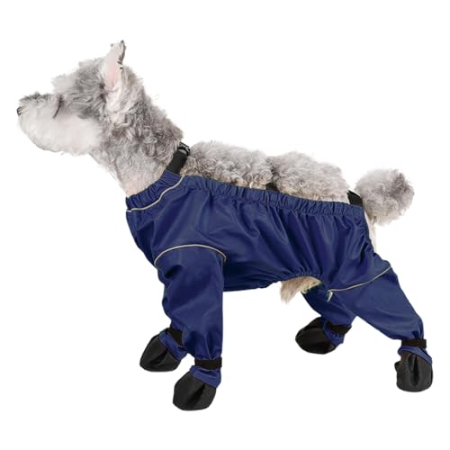 Botas con tirantes para perro, botas de lluvia para perros, leggings de algodón y poliéster para botas de perro, zapatos antideslizantes para zapatos de perro pequeños y medianos, zapatos para perros