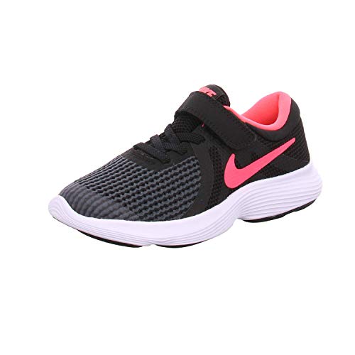 Nike Unisex-Child Revolution 4 (PSV) Running Shoe, Black/Racer Pink-White, 2.5Y Regular US Little Kid