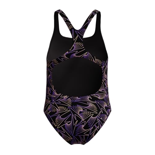 Speedo Mädchen Hyperboom Allover Medalist Badeanzug | Chlorbeständig | Schnelltrocknend Bright Peach 11-12