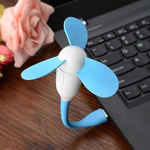 Image of Duxk Portable and Flexible (Three Blade) USB Fan for Smart Phone,Computer,Power Bank (1)