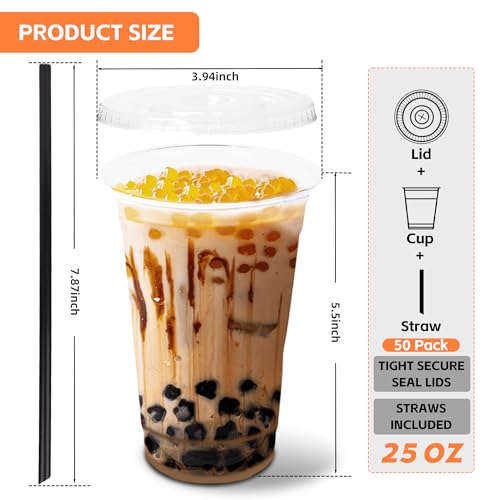 DAEDALUS 19oz 50-Pack Car Cup Holder Cups | Compact Disposable Cups with Sip-Through Lids for Iced Coffee On-The-Go - Space Saving Design Fits Vehicles & Office