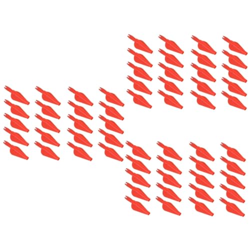 BESPORTBLE 60pcs Plastic Arrow Tail Fletches for Enhanced Archery Accuracy Lightweight Arrow Accessories for Practice and Shooting