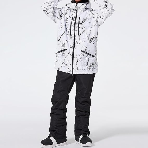 HOUZONIY Herren Skianzug Set Herren Schneeanzug Warmer Winddichter 2-Teiliger Schneeanzug