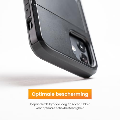 R2B iPhone 16 Hoesje met Pasjeshouder â TPU Siliconen Telefoonhoesje met Kaarthouder â Wallet Case Apple iPhone 16 â Beschermhoes Smartphone â Zwart - Afbeelding 7