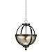 Sea Gull Lighting 7710402-715 Sfera Two-Light Semi-Flush Convertible Pendant with Mercury Glass Bowl, Autumn Bronze Finish