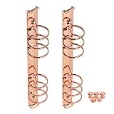 Multibey A5 6-Ring Rose Gold Binder Ring Mechanisms 2Pcs, Round Ring Binding Spines Combs...