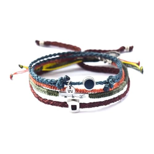 Wakami Boho Charm Bracelet Stack | Braided Beaded Stackable Bracelets for Women | Waterproof Fair Trade Handmade Boho Jewelry for Women and Men