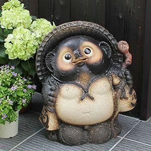 Amazon.co.jp: 信楽焼 13号古信楽風福々狸 たぬき タヌキ 狸 開運