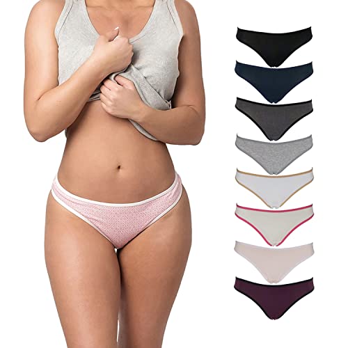 Emprella Underwear Women Thong Pack - No Show Panties, Seamless Sexy Breathable
