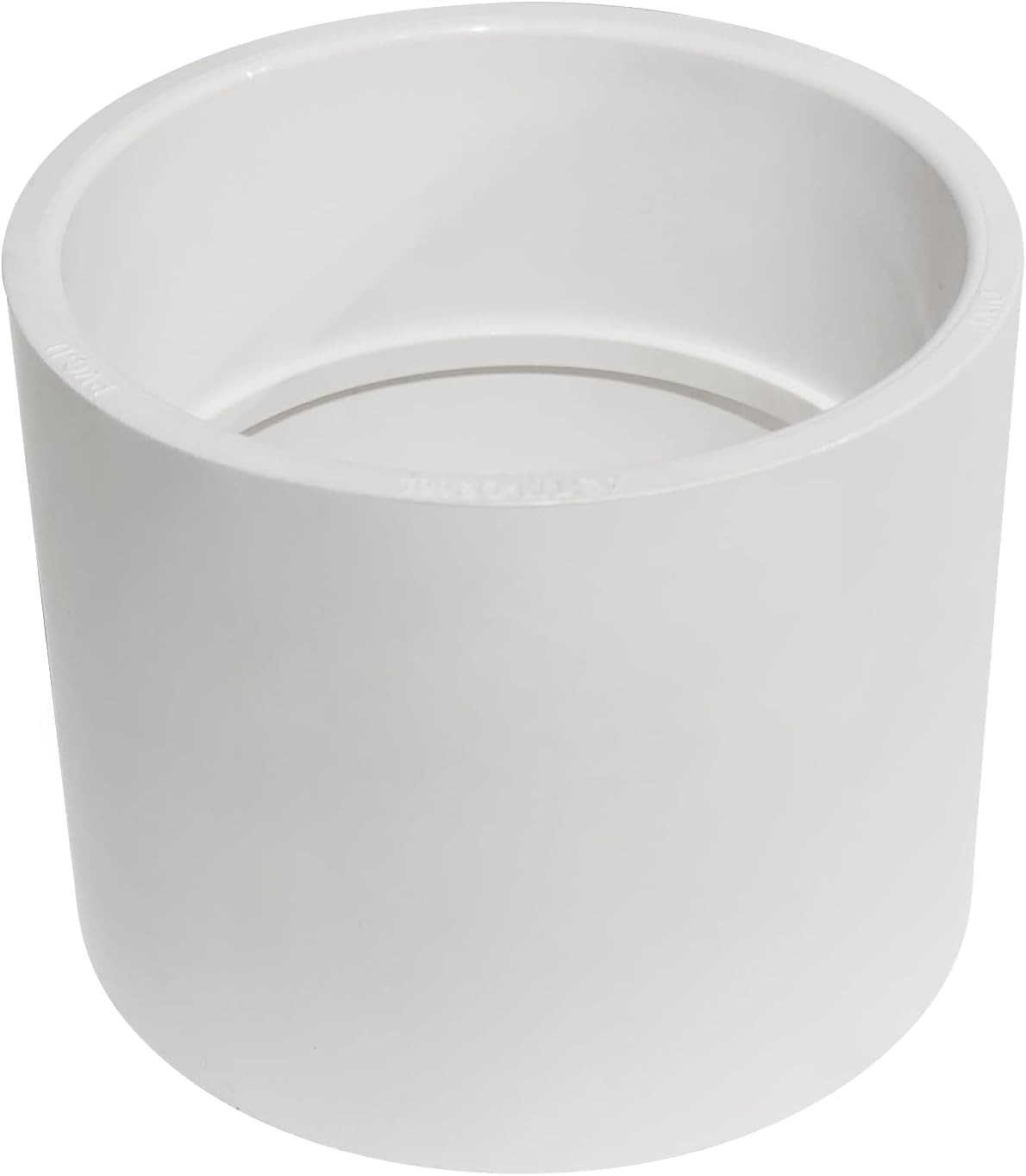 6" PVC DWV Coupling Sanitary for Drain Waste and Vent, PVC Pipe Screw Fittings Connect Adapter white (6 Inches)