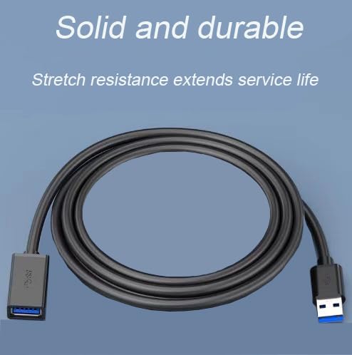 2 Pack 1.65FT USB 3.0 Extension Cable Type A Male to Female Extension Cord Withstands Fast Data Transfer Compatible with USB Keyboard, USB Hub, Mouse, Webcam, Printer, Hard Drive and More image 4