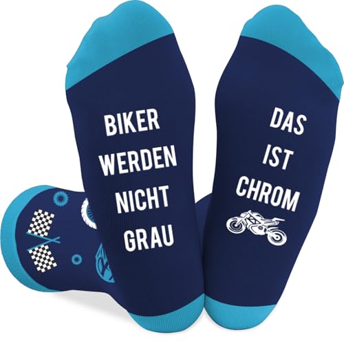 Coopyin Motorrad Geschenke für Männer und Frauen Lustige Socken Geschenke für Motorradfahrer, Vatertagsgeschenk für Papa Motorrad, Motocross Geschenk Weihnachtsgeschenke Geburtstagsgeschenk
