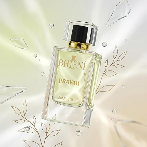 Image of Pravah Eau De Parfum Unisex | Bergamot Patchouli Aquatic Perfume | Long Lasting EDP 60ml | Fresh Daily Wear Fragrance | Unisex Gift