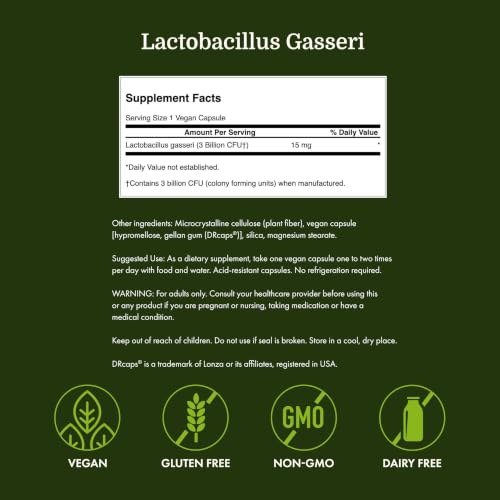 Swanson Lactobacillus Gasseri Probiotic for Adults, 60 Vegan Capsules