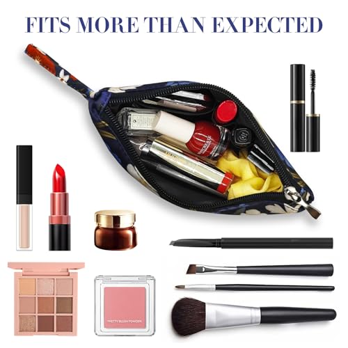 Image of Gloppie Makeup Bag Small Cosmetic Bag for Purse Make up Pouch for Women | Compact Travel Size, 4 Inner Storage Pockets, Multi-Use Pouch for Cosmetics & Jewelry,Teacher Appreciation Gifts