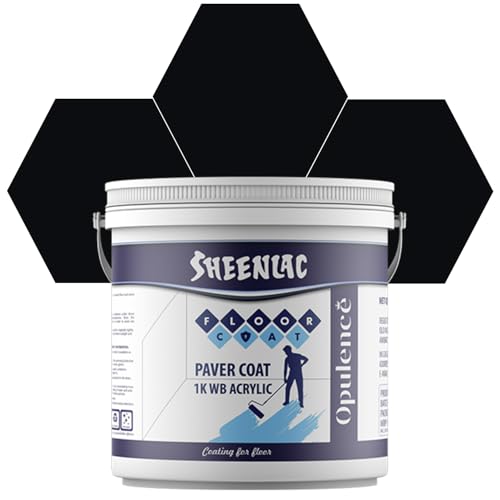 Image of SHEENLAC Floor Paver Coat Paint, Multi-Color Paver Coat Paint Durable, Weather-Resistant Outdoor Concrete & Stone Coating for Patios. (WB ACR BLACK)