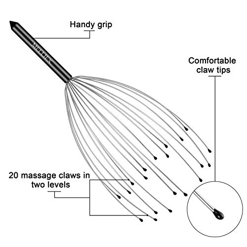 Kit-de-Masajeador-de-Cabeza-y-Espalda-Arana-de-Masaje-para-la-Cabeza-Perfecta-ideal-para-Relax-y-Alivio-Terapeutico-del-Estres-con-Anillo-de-Masaje-de-Dedos-Negro