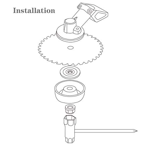 Set of 5 Gardening Machine Lawn Mower Blade Adapters- Upgraded Blade Adapter Attachment Maintenance Kit with Thrust Washer Rider Plate Collar Nut T-wrench Maintenance Screwdriver Replacement for Trimm