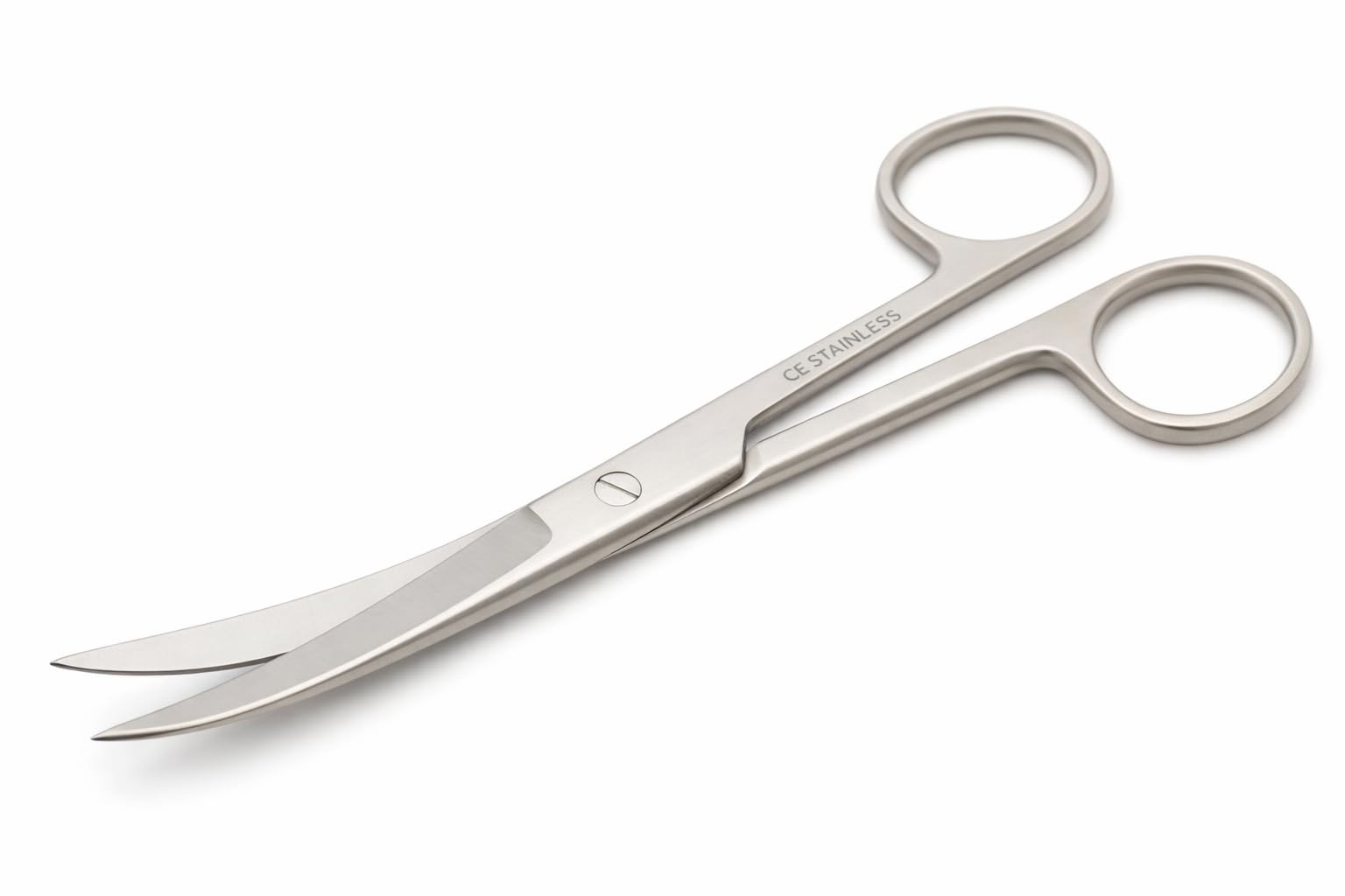 Insgb - Quality Nursing Blunt/Pointed Dressing Scissors Brushed Stainless Steel Autoclavable (Pointed/Pointed Curved)