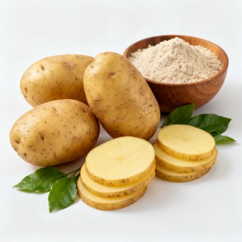 Image of Pure & Natural Potato Powder for Face & Skin No Chemicals No Artificial Color Ideal For Skin Brightening Cleansing & Tan Removal (200gm)