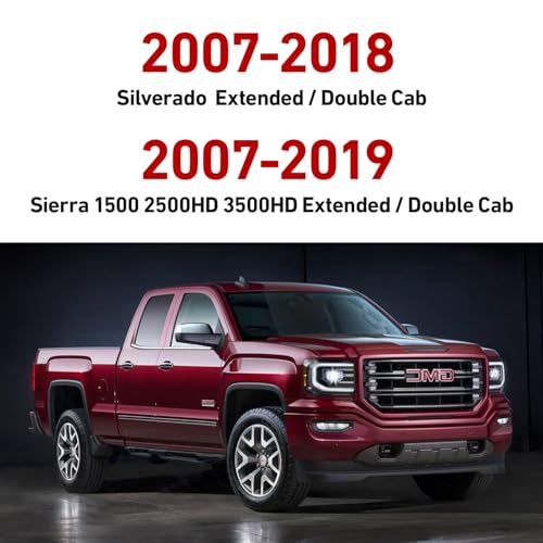 Estribos laterales cab-length para Chevy Silverado 07-18 miniatura 5