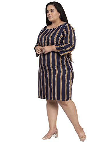 Image of Flambeur Women's Crepe A-Line Knee-Length Dress
