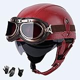 [Fodera di alta qualità]: morbida e confortevole, rimovibile e lavabile, facile da pulire, traspirante e inodore. Il corpo leggero del casco non si sentirà stanco dopo averlo indossato per molto tempo. Un mezzo casco da moto neutro è il casco da moto ideale.