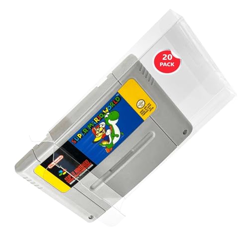 Link-e : 20 X Boitier de Protection en Plastique Compatible avec Cartouche de Jeu sur Console Super Nintendo SNES