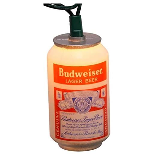 Budweiser Kurt Adler UL 10-Light Vintage Can Light Set