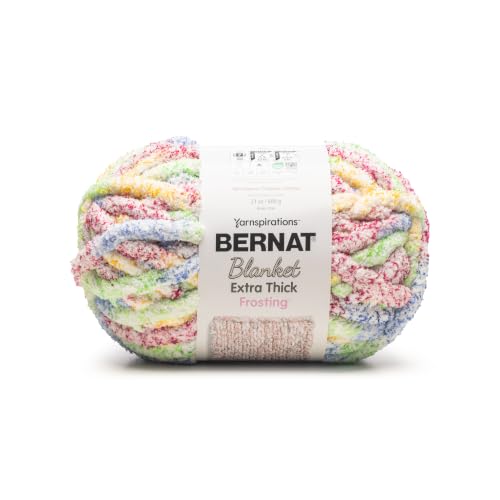 Image of Bernat Extra Thick Frosting - Chunky Yarn for Hand Knitting, Crochet, Crafts & Amigurumi - #7 Jumbo - 21oz /600g - 65 Yards - Spectrum