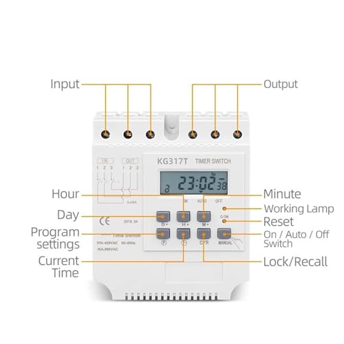 Minuterie numérique triphasée 380V programmable pour stopper le gaspillage d'énergie