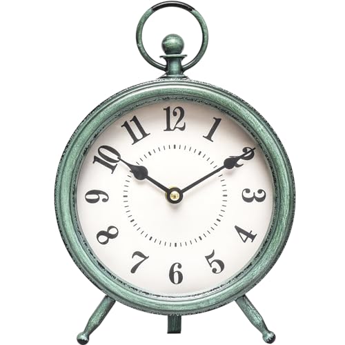 Reloj silencioso de mesa vintage para acabar con el ruido del tictac en dormitorios y salones 5