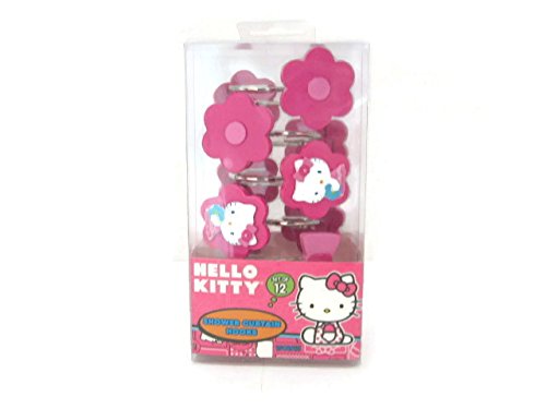 Hello Kitty Shower Curtain Hooks Set/12 Hooks