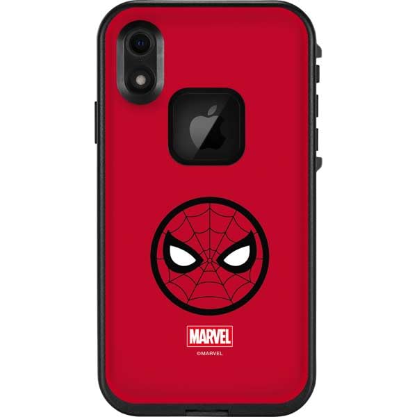 Skinit Decal Phone Skin Compatible with LifeProof Fre iPhone XR - Officially Licensed Marvel Spiderman Spiderman Emblem Design