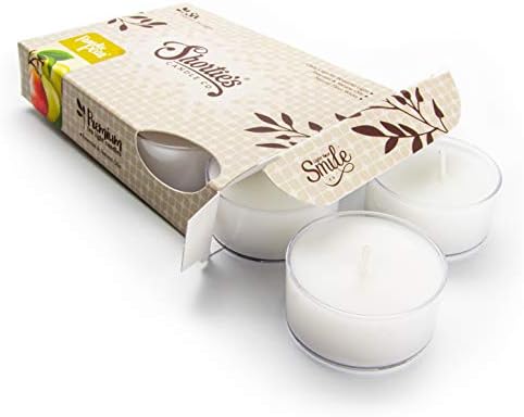 Paradise Pear Premium Tealight Candles - 6 White Highly Scented Tea Lights - Beautiful Candlelight - Made in The USA - Fruit & Berry Collection