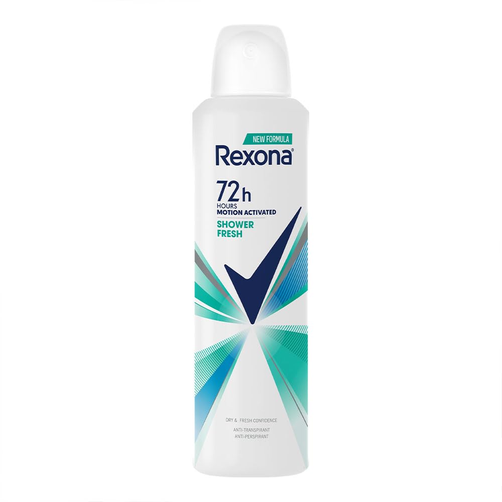 Rexona Shower Fresh Advanced Protection Anti-Perspirant Deodorant for Women | 72H* Odour Protection | 0%* Alcohol | Dry Shield Technology & Invigorating Scent | 200ml