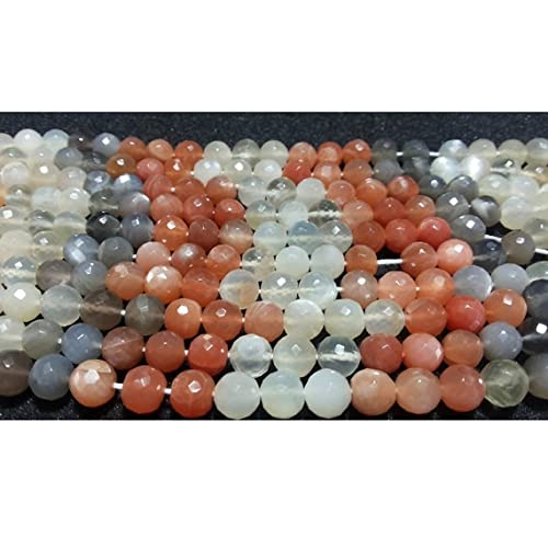 Perles pierre de lune multicolores facettées 6mm pour fabriquer un cadeau personnalisé