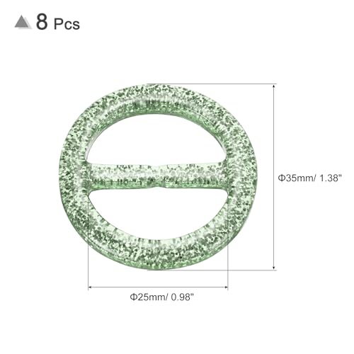 Image of uxcell Plastic Tee Shirt Clips, Round Bling Resin Scarf Ring Buckle, Fashion Tie Circle Clip