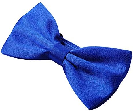 Kajeer Men's Bow Tie for Wedding Party - Solid Color Adjustable Tuxedo Bowtie Classy Silk Pre Tied Formal Bowties