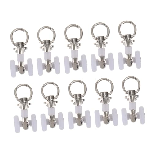 STOBAZA 10pcs Curtain Fixing Wheels Curtain Track Rollers for Smooth Drapery Movement and Easy Installation