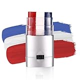 4pcs Red White and Blue Face Paint Sticks, 3 Color Patriotic Face Body Eye Painting Stick for 4th of July Sports Games Baseball Football Softball Festivals USA Independence Day Makeup Accessories